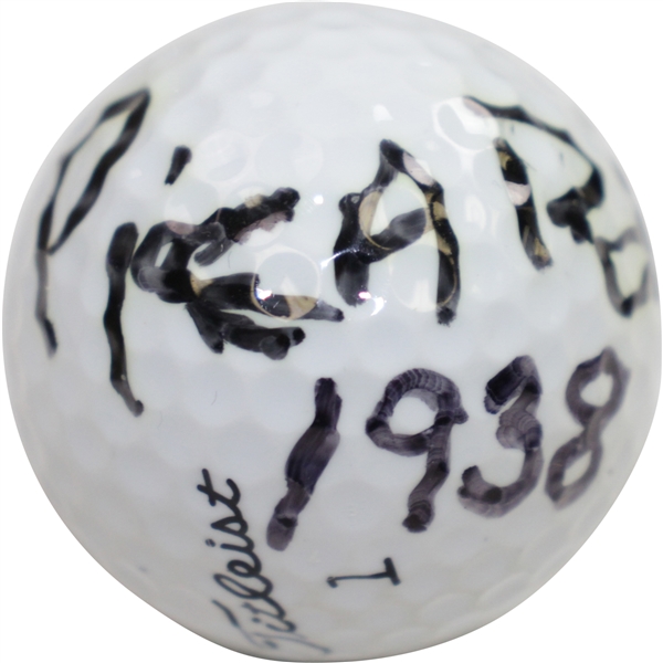 Henry 'H.G.' Picard Signed Titleist Logo Golf Ball with '1938' Masters Win Notation JSA FULL #BB65218