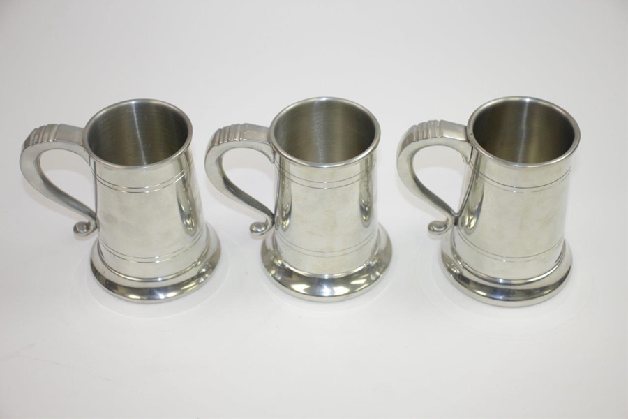 10 Piece Anheuser Busch Golf Classic Pewter Set of Steins, Cups, & other - Bobby Wadkins Collection