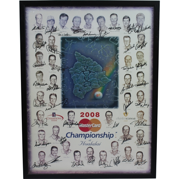 Multi-Signed 2008 MasterCard Championship at Hualalai GC Poster - Bobby Wadkins Collection JSA ALOA