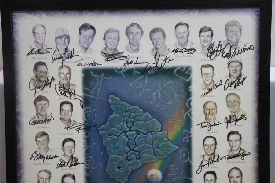 Multi-Signed 2008 MasterCard Championship at Hualalai GC Poster - Bobby Wadkins Collection JSA ALOA