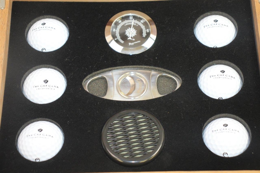 The CapCana Championship Callaway Golf Ball Set Humidor with Cigar Cutter - Bobby Wadkins Collection