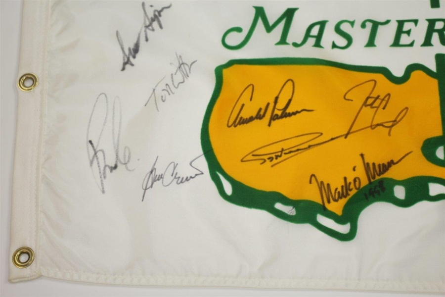 Classic Masters White Flag Signed by Palmer, Jack, Sarazen, Watson & others JSA ALOA