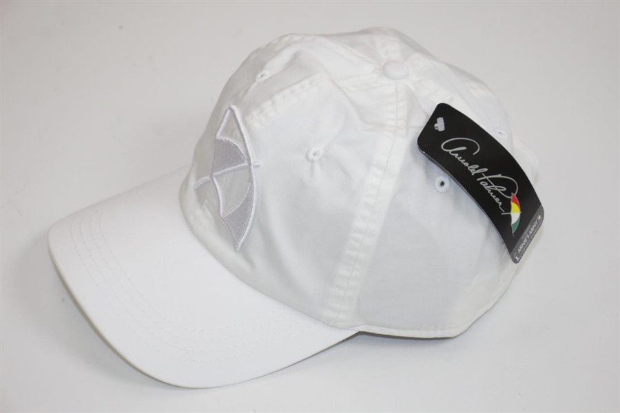 Arnold Palmer All White Umbrella Logo Golf Hat - Unused