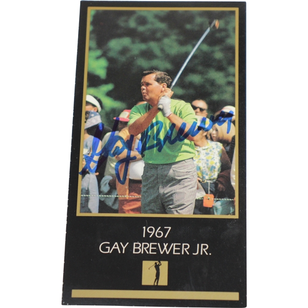 Gay Brewer Jr. Signed 1967 Champions of Golf Masters Collection Golf Card JSA ALOA