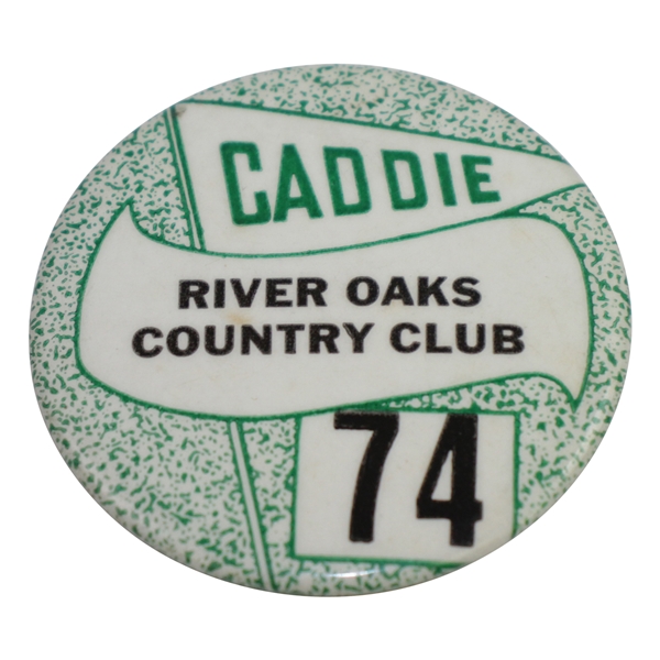 Classic River Oaks Country Club Caddie Badge #74