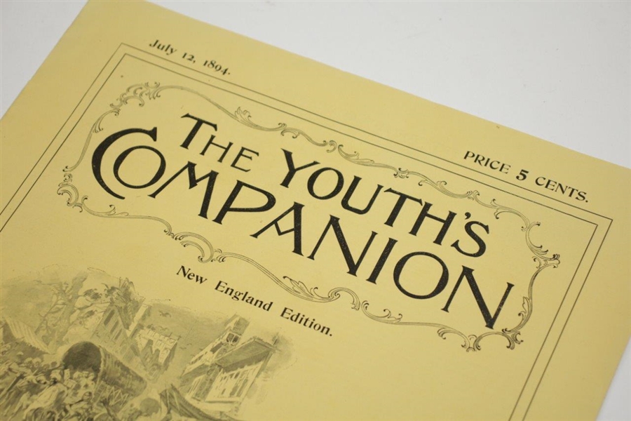 Complete 1894 The Youth's Companion with Original Sears Article The Game of Golf, Sports Little Known in America
