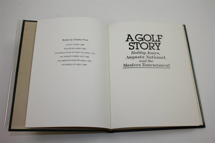 Charles Price's Personal Book 'A golf Story: Bobby Jones, Augusta National, & the Masters Tournament