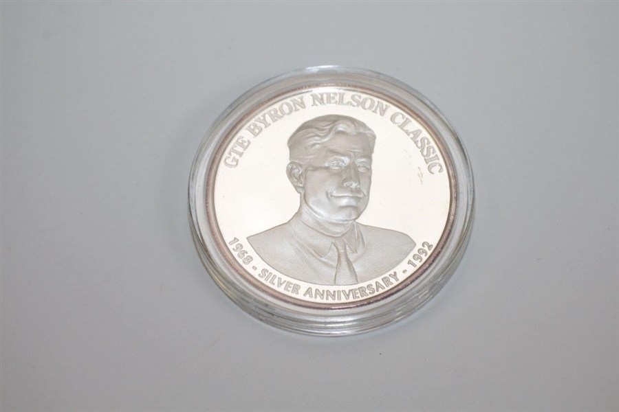 1992 Byron Nelson Classic Silver 25th Anniversary Medal in Original Box