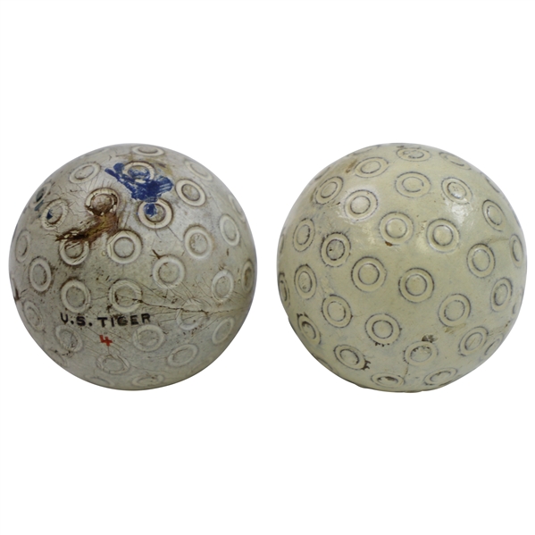 Two Vintage US Tiger Golf Balls