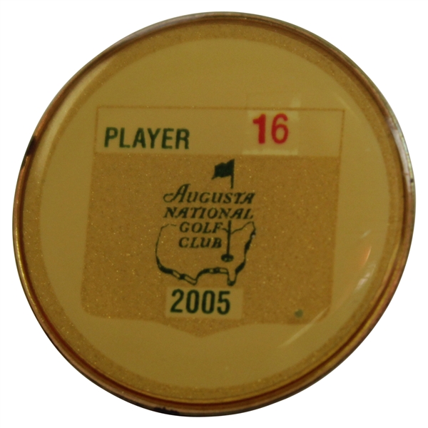 2005 Masters Tournament Contestant Badge #16 - Tiger Wins 4th Title @ Augusta!