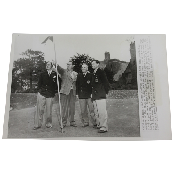 Claude Harmon Ryder Cup at Winged Foot 7x10 Wire Photo 10/23/51