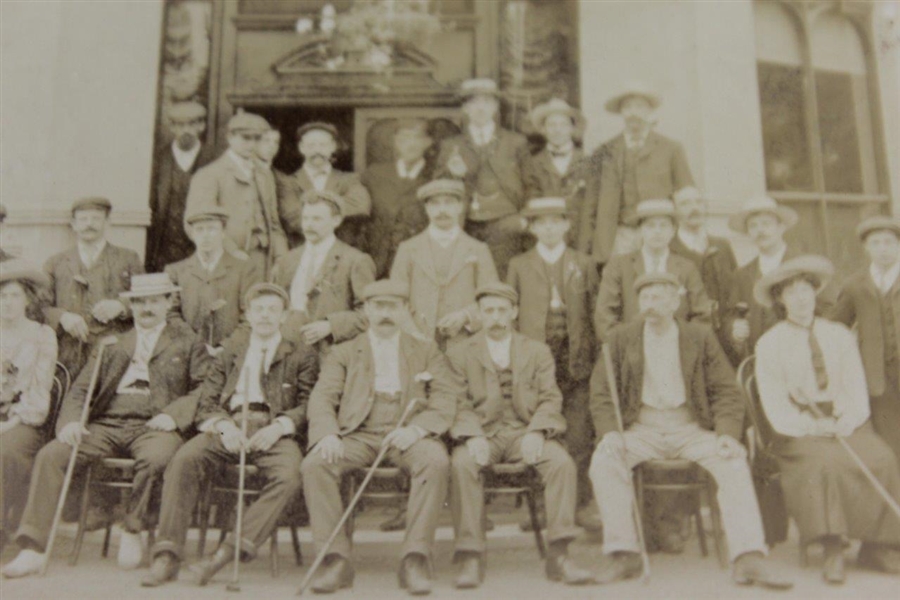 Circa 1880's Original Photo of Golfers in Front of 'The Links' - Matted