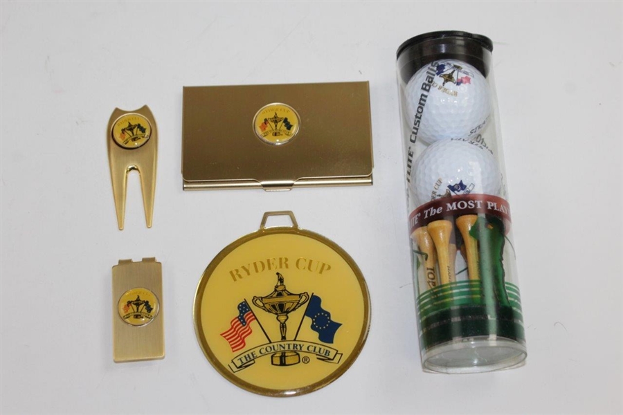 Official 1999 Ryder Cup at Brookline Items Inc. Original Photos of Tiger - Tickets, Jacket, Towel, & more