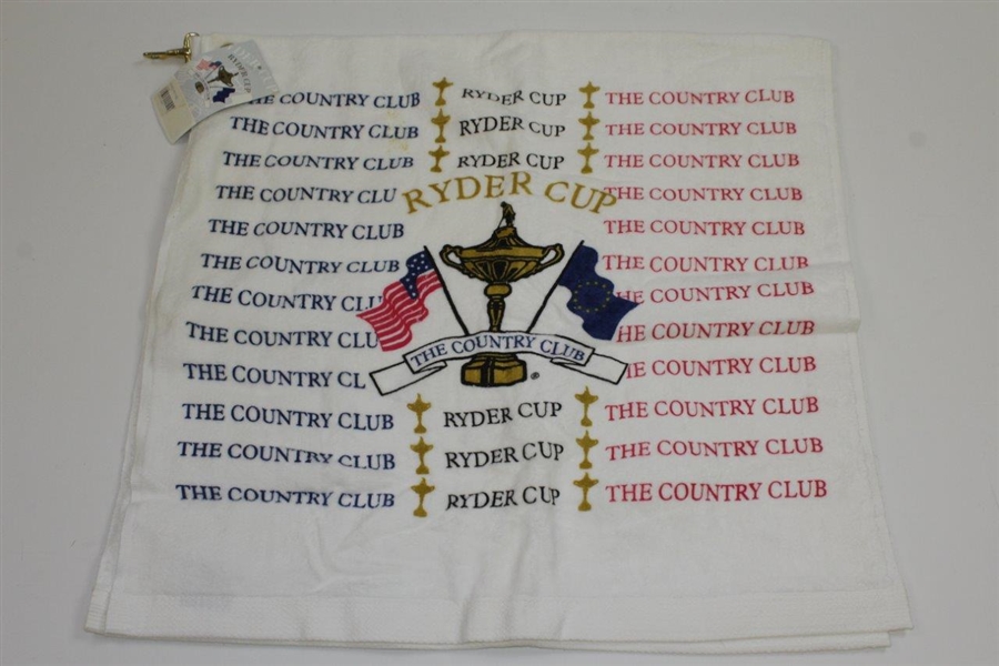 Official 1999 Ryder Cup at Brookline Items Inc. Original Photos of Tiger - Tickets, Jacket, Towel, & more