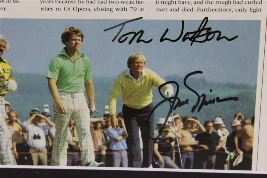 Jack Nicklaus & Tom Watson Signed 'Duel in the Sun' Matted Page JSA ALOA