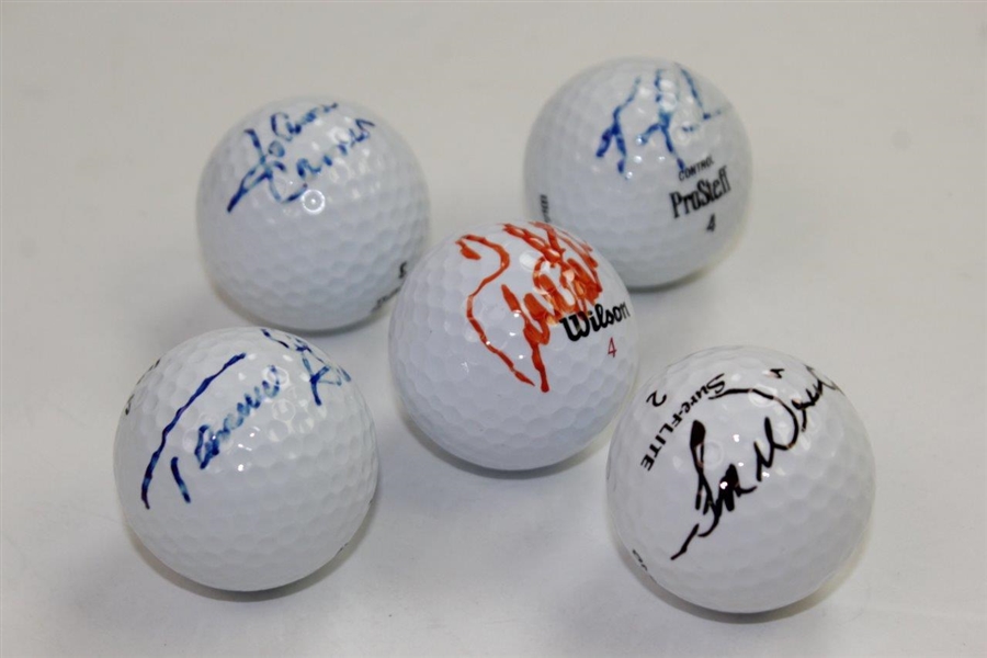 Group of Five Signed Golf Balls Including Kite, Weiskopf, & others JSA ALOA