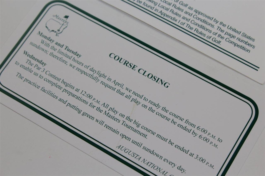 2014 Masters Tournament Rules: Autograph Policy, Local Rules, & Course Closing