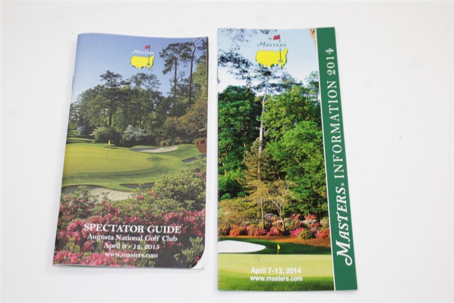 Three Masters Tickets 2011(x2) & 2014, Spec Guides (2014-2015) & Reminder Info