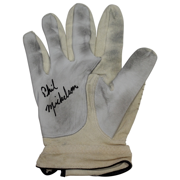 Phil Mickelson Early 1990's Signed Used Etonic RH Golf Glove JSA FULL #X18972