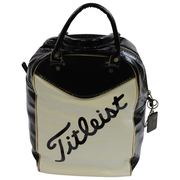 Classic Titleist Black with White Shag Bag