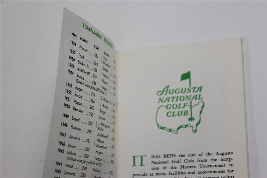1959 Masters Tournament Spectator Guide - Art Wall Winner