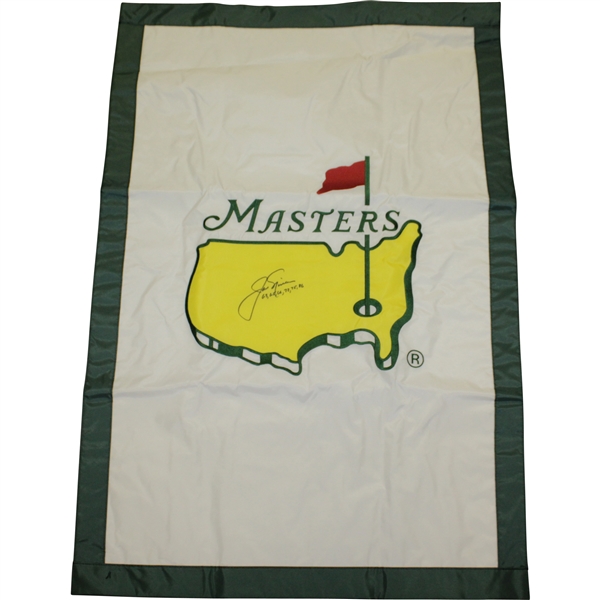 Jack Nicklaus Signed Masters Undated House Flag with Years Won Notation JSA ALOA