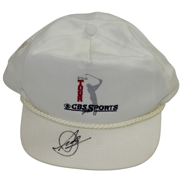 Seve Ballesteros Signed PGA Tour CBS Sports White Hat JSA ALOA