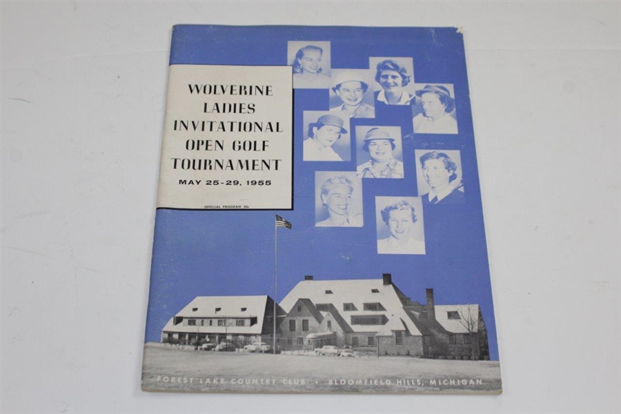 1955 Wolverine Ladies Inv. Open golf Tournament at Oakland Hills Program with Info Sheets