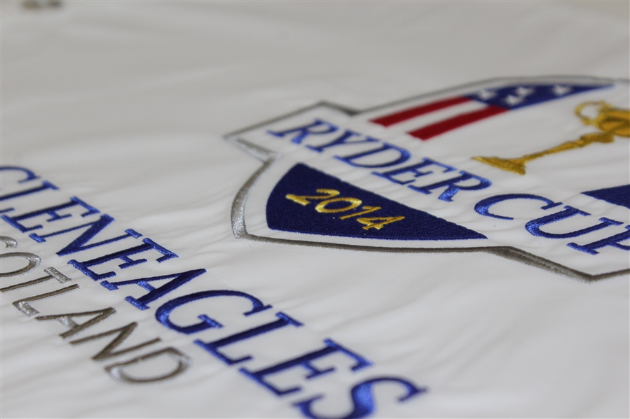 Ten 2014 Ryder Cup at Gleneagles Scotland White Embroidered Flags (10)