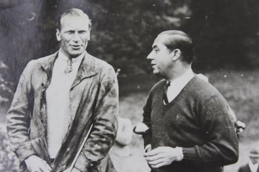 Walter Hagen's Personal 1929 Wire Photo of Him with Archie Compston