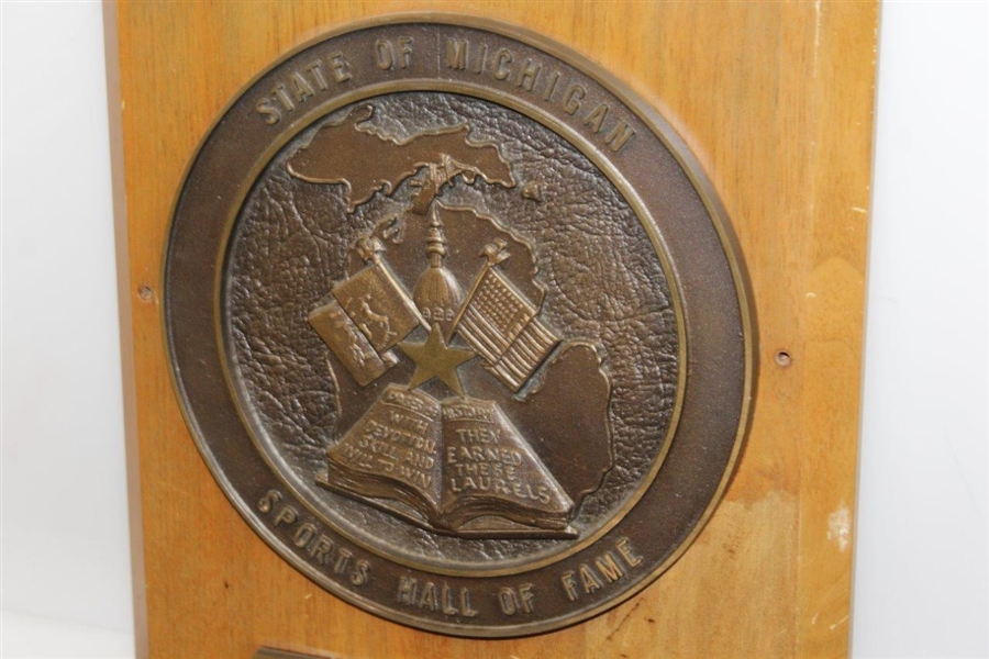 Walter Hagen's Awarded State of Michigan Sports Hall of Fame Plaque