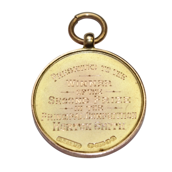Horton Smith's 1930 Daily Dispatch Southport Inv. Golf Champ. Runner-Up GOLD Medal