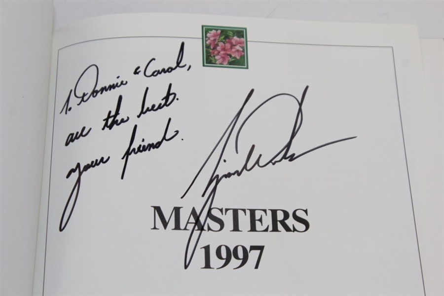 Tiger Woods Signed 1997 Masters Tournament Annual - Personalized JSA ALOA