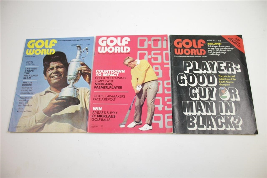 1972 Golf World (Britain) Golf Magazines - Eleven (11)