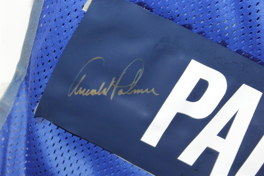Arnold Palmer Twice Signed 1995 Senior British Open Caddie Bib - Wayne Beck Collection JSA ALOA