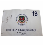 Tiger Woods Signed 1999 PGA at Medinah Embroidered White Flag Ltd Ed 33/500 UDA #BAM54433 