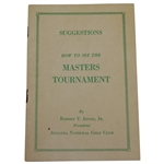 1949 Masters Tournament Spectator Guide - Scarce First Ever Issued - Sam Snead Win