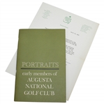 Warren Orlicks Portraits: Early Members of Augusta National Golf Club 1963 Booklet with ANGC Letter