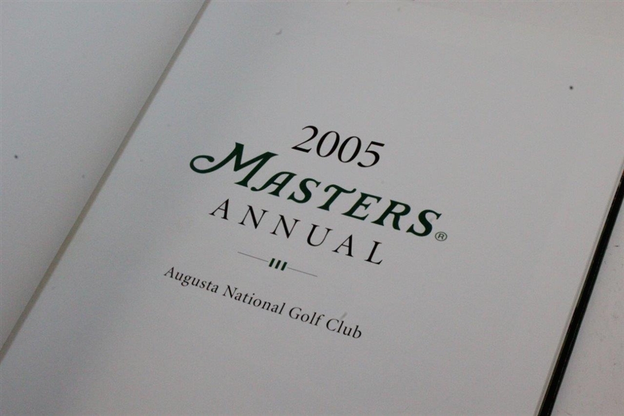 1997, 2001, 2002, & 2005 Masters Tournament Annual Books - Tiger Woods Victories!