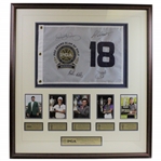 Rory McIlroy, Bubba Watson, Martin Kaymer, & Jim Furyk Signed Grand Slam of Golf Flag - Framed JSA ALOA