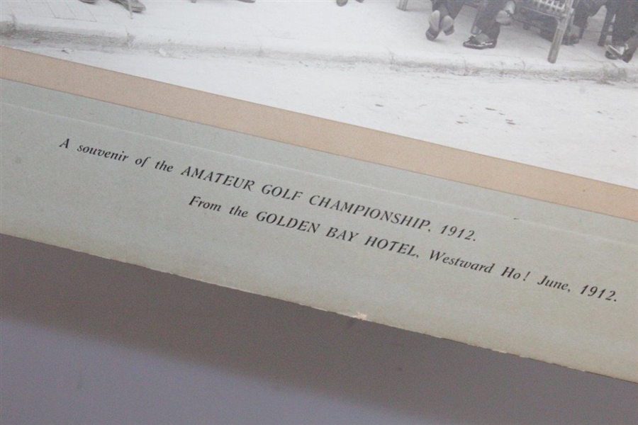 1912 Amateur Golf Championship Souvenir Matted Oversize Photo In Front of Golden Bay Hotel, Westward Ho