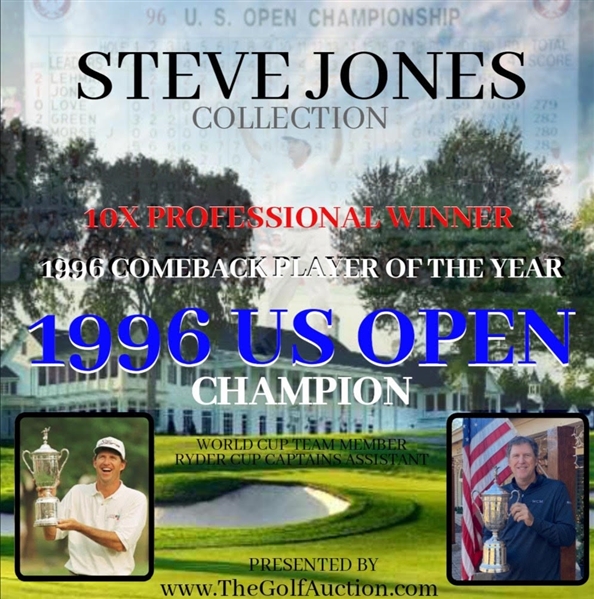 1996 US Open Championship Awarded Sterling Silver Scorecards - Steve Jones Collection