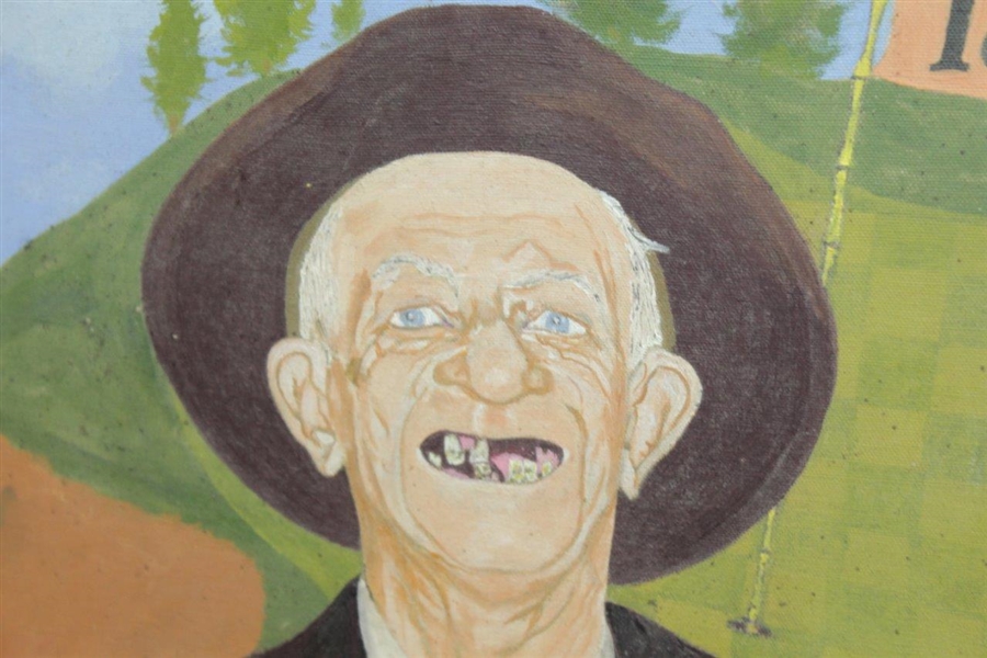 Original Acrylic on Canvas of Harry Vardon Caddy by Luke A Welch, Jr.