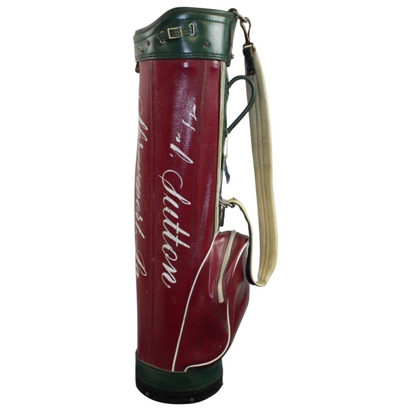 Hal Sutton's Personal Shreveport, La. Green & Red Golf Bag from Junior Years