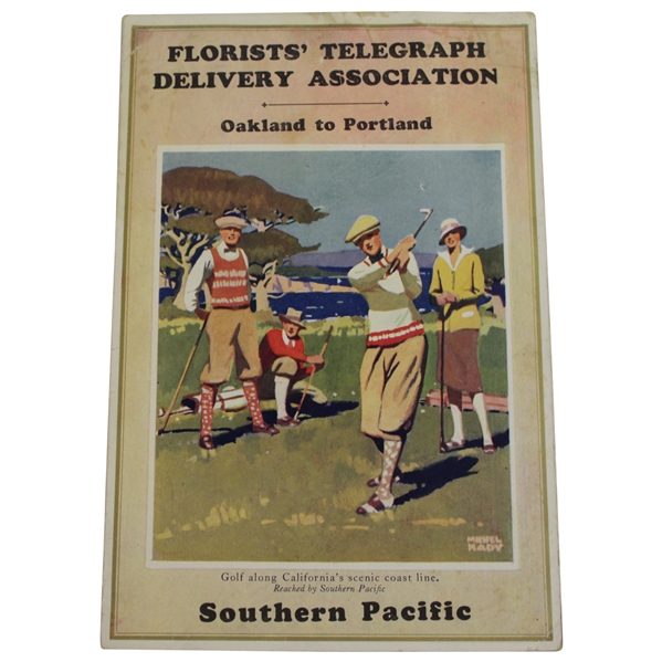 Circa 1920's Southern Pacific Railroad Oakland to Portland Florist's Telegraph Delivery association