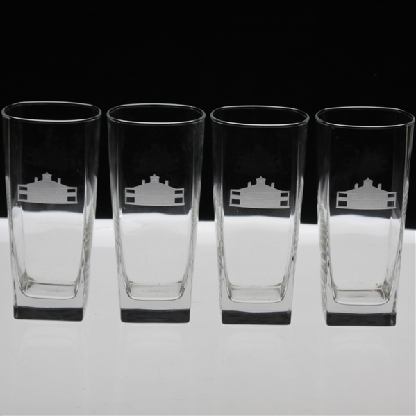 Set of Four (4) Augusta National Golf Club Clubhouse Logo Water Glasses
