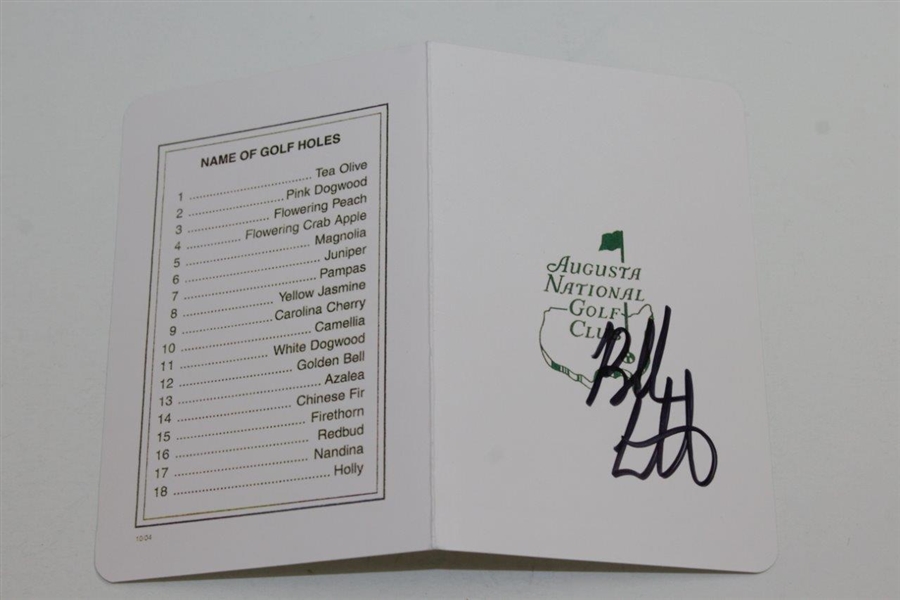 Bubba Watson Signed Augusta National Scorecard & 8x10 Photo JSA ALOA