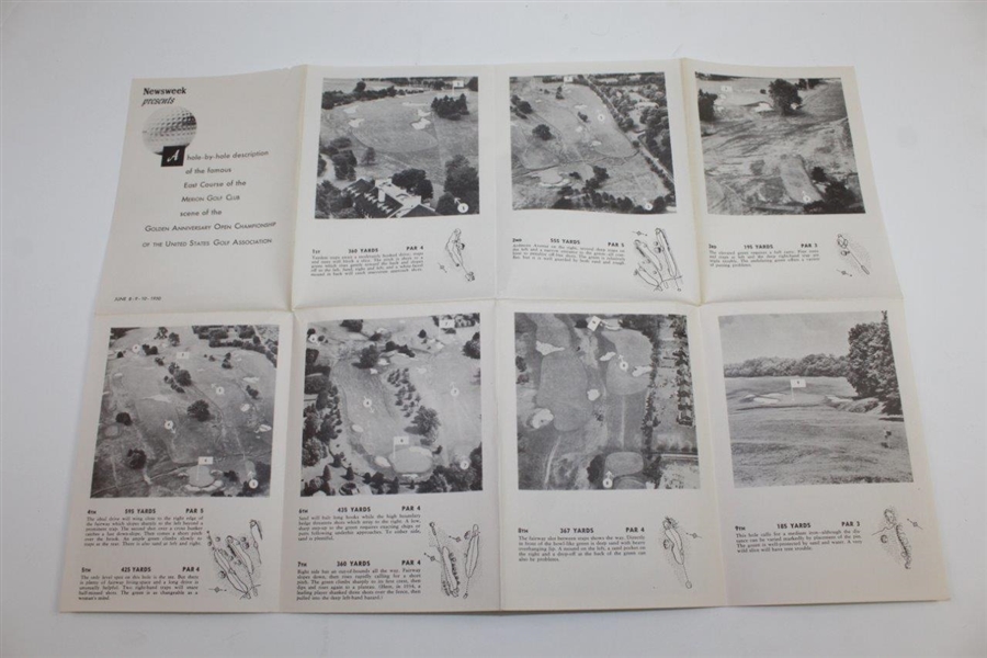 1950 Newsweek Hole-by-Hole Pictorial Description of the Merion Golf Club