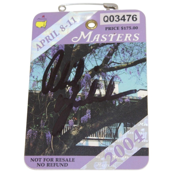 Phil Mickelson Signed 2004, 2006, & 2010 Masters SERIES Badges - Wow! JSA ALOA