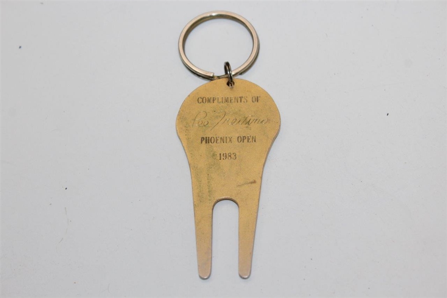 Lee Trevino 1983 Phoenix Open Complimentary 24k Golf Plated Divot Tool - James Garner Collection